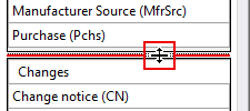 New tab splitter adjustment