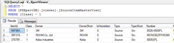 SELECT statement for testing PDXpert ODBC view