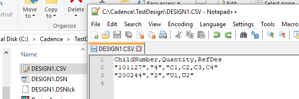 OrCAD BOM as final CSV import file