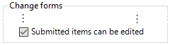 Edit submitted items checkbox